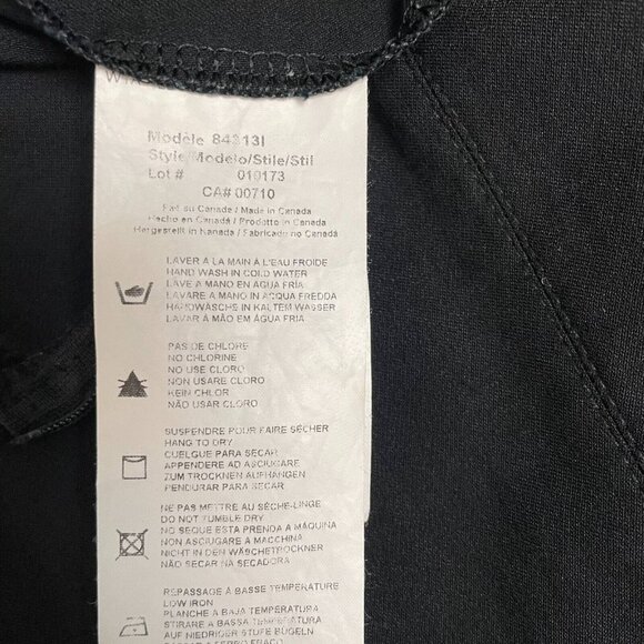 Joseph Ribkoff Pants Womens 12 Cropped Black High Rise Slit Hems Stretch - Picture 11 of 12